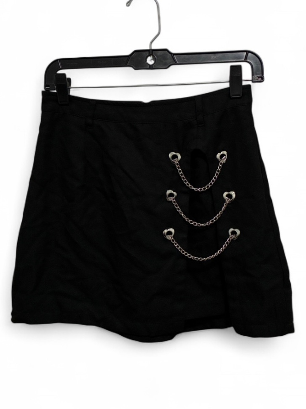 Hot Topic Black Chain Accent Goth Mini Skirt